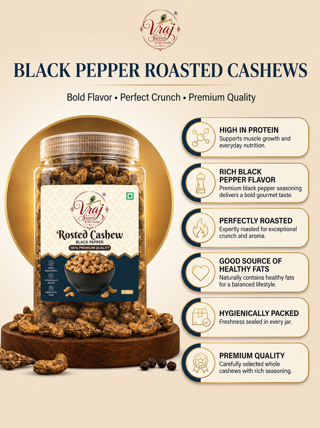 Rosted Cashew Black Pepper