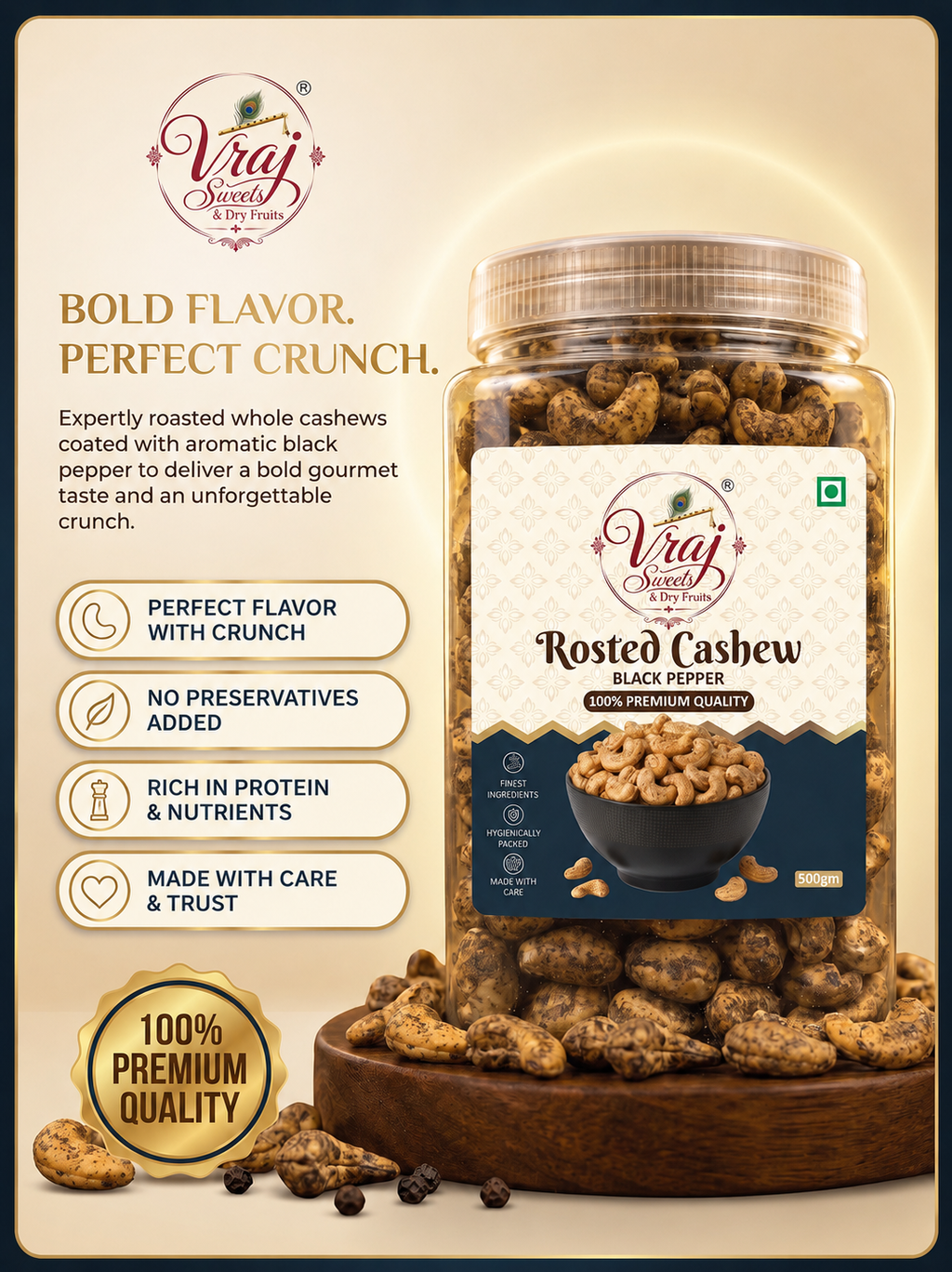 Rosted Cashew Black Pepper