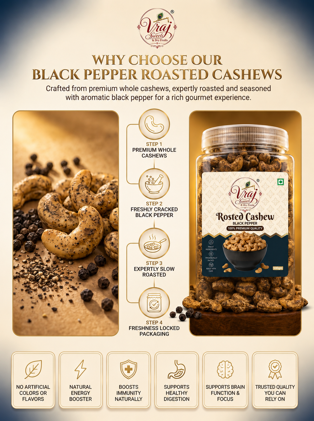 Rosted Cashew Black Pepper